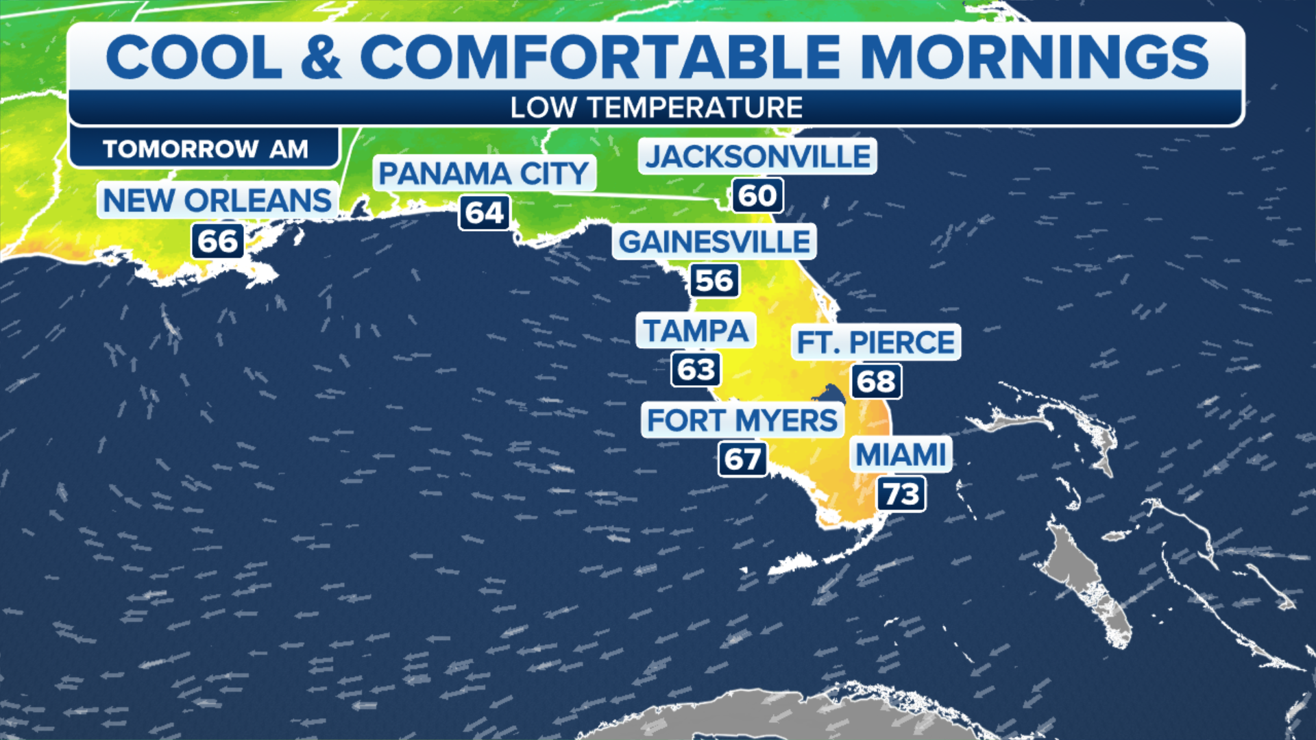 Florida fall cooldown with refreshing temperatures through